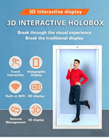 Pantalla LCD Transparente Interactiva con Holograma 3D de 11.6-86 Pulgadas, 4K, Táctil, Holobox, Póster Digital con SDK para Centros Comerciales