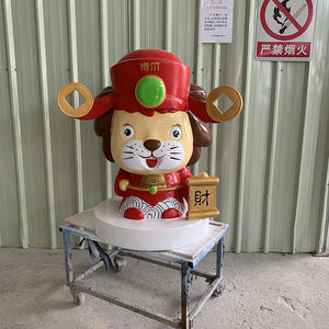 Resina dio della ricchezza Buddha statua scultura scolpita a mano statuina Fengshui fortuna ricchezza decorazione decorazione - Product Image 1