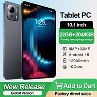Tablette PC 4G MTK Octa Core Version Globale Pad 7 Ultra 10.1" IPS Plein Écran Android 15 32 Go Professionnelle pour Entreprises