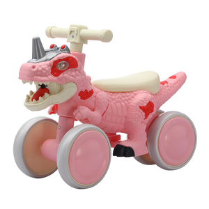 Tricycle dinosaure Istaride pour enfants, vert, plastique, 4 roues, vélo d'équilibre électrique, 2-3 ans, unisexe, jouet d'extérieur - Product Image 2