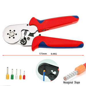 <span class=keywords><strong>Pince</strong></span> à <span class=keywords><strong>sertir</strong></span> manuelle auto-ajustable professionnelle LISIDA LSC8 6-6 en acier au carbone pour embouts de câbles, OEM - Product Image 1