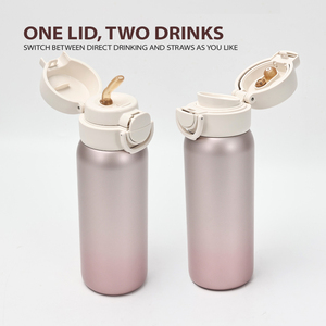 Nouvelles arrivées Bouteille isolée en acier inoxydable avec double couvercle - Product Image 5