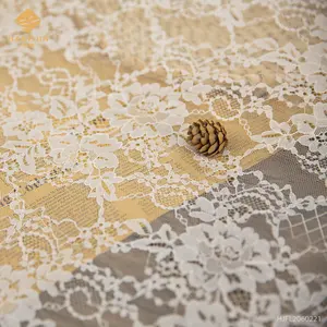Tela de encaje de novia bordado de encaje francés 3d tela de encaje para el vestido de boda velos de novia