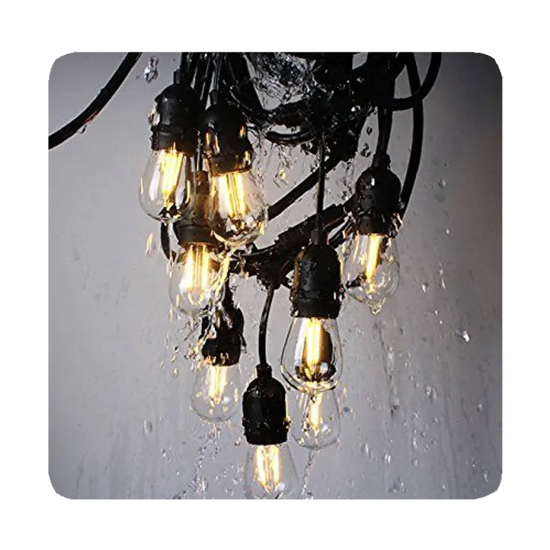 Novo Hot Selling Pátio Jardim Bistro String Lights Outdoor Luz Lâmpadas Led Decorativas Retro Série Luzes 2024