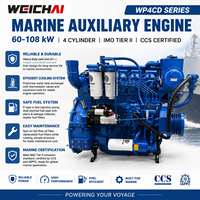 Moteur diesel auxiliaire marin SCDC Weichai WP4C 60-108 kW 1800 tr/min 4 cylindres pour groupe électrogène marin 60 Hz