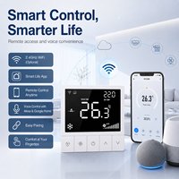 Termostato Digital para Aire Acondicionado Central, con Salida de 0-10v, 100V-240V, 5A, Válvula Moduladora de Ventilador EC, para Sistemas HVAC