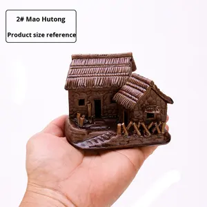 <span class=keywords><strong>Aquarium</strong></span> Landschapsdecoratie Aquatische Benodigdheden Bonsai Keramisch Huis Rieten Huisje Shandong Decoratief Gras - Product Image 3