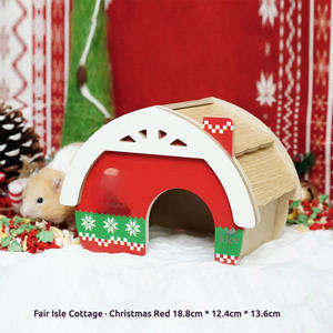 Nascondiglio di criceto a tema natalizio di Design originale realizzato in legno di betulla ecologico - Product Image 2