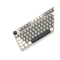 Clavier mécanique filaire USB gris fonctionnel avec rétroéclairage, 108 touches, interrupteurs silencieux pour le jeu et le bureau