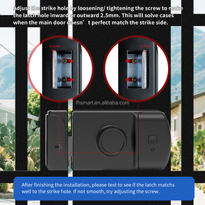 Ngoài trời không thấm nước tuya Wifi <span class=keywords><strong>App</strong></span> thông minh rim khóa Keyless quản lý thông minh khóa vân tay pin thẻ kim loại cửa khóa kỹ thuật số - Product Image 3