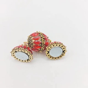 Cierre magnético de aleación con diamantes de imitación de colores en forma de rombo para la fabricación de collares, accesorios de joyería DIY, corte baguette cónico - Product Image 3
