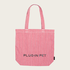 Large Capacity Vertical Stripe Canvas Bag Portable Pet Outdoor Travel Shopping Tote Travel Pet Bag with Printed Logo - Product Image 3