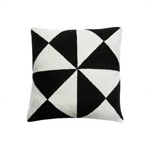 Funda de cojín de lana de lujo bordado de Cachemira hecho a mano puntada de cadena diseño geométrico Vintage cojines decorativos calientes - Product Image 1