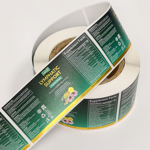 Etiquetas adhesivas personalizadas al por mayor para el cuidado de la piel, etiquetas en rollo con logo de marca impreso en lámina dorada para envases de maquillaje - Product Image 4