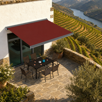 Auvent de jardin rétractable en tissu pour coins de conversation de maison d'hôtes et sièges extérieurs pour visiteurs