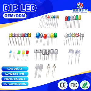 LXR Doorvoerwitte Rood Groen Blauw Geel Amber RGB 1.8mm 3mm 5mm 8mm 10mm 546 504 Ronde Strohoed Ovale Dip <span class=keywords><strong>LED</strong></span> Chip Diode - Product Image 1