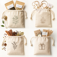 Petits sacs cadeaux biodégradables en tissu, pochettes en coton avec cordon de serrage, logo personnalisé imprimé, réutilisables, en mousseline naturelle et biologique, pour bougies
