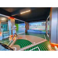 Simulateur de baseball interactif en métal pour intérieur, machine à monnayeur, équipement de jeu d'entraînement au frappeur virtuel pour centre sportif