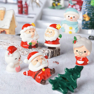 Santa Claus Snowman DIY Giáng Sinh Mini Nhựa Thủ Công Kit Thu Nhỏ Bức Tượng Nhỏ Cho Cổ Tích Vườn & Phục Sinh Đồ Trang Trí & Quả Cầu Tuyết - Product Image 3