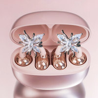 Boucles d'oreilles tendance en cuivre en forme de papillon à clipser, design clouté, pour soirée, sensation de luxe léger, accessoire DIY haut de gamme
