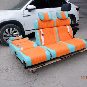 Asiento de Capitán de Lujo Convertible en Cama para Mercedes Sprinter, Silla de Viaje Premium para <span class=keywords><strong>SUV</strong></span> con Masaje y Soporte Lumbar - Product Image 4