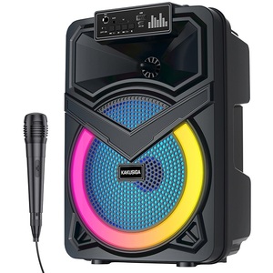 Kakusiga 8 Inch 12W Rechargeable Speaker with <b>Microphone</b> Portable for Party Speaker Model KK-8107 - Product Image 1