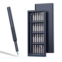 Jeu de tournevis de précision multifonction professionnel 25-en-1, 24 embouts magnétiques en acier, kit d'outils de réparation pour iPhone, MacBook, ordinateur portable