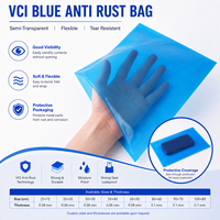 Sacs en plastique PE VCI anti-rouille à phase vapeur en stock pour pièces automobiles et métalliques de précision, expédition maritime