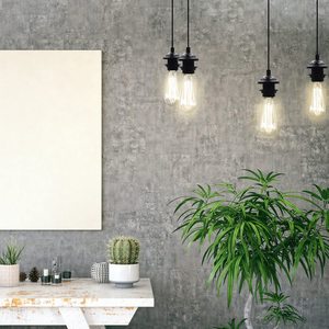 Kit d'éclairage suspendu cordon prise de câble <span class=keywords><strong>E27</strong></span> support de lampe réglable industriel Vintage suspendu plafond lanterne fer vis AC 220V - Product Image 5