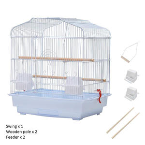 Kleine, eenvoudige metalen vogelkooi, ijzeren vogelnest, ademend, stevig patroon voor spreeuw, tijgerhuid, parkiet, verpakt in doos - Product Image 6