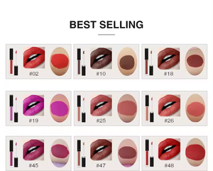 OEM impermeable vegano <span class=keywords><strong>hacer</strong></span> su propio logotipo mate líquido lápiz labial alto pigmento Etiqueta Privada lápiz labial personalizado - Product Image 3