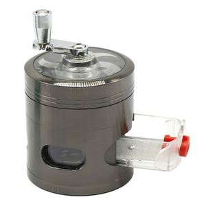 Nouveau moulin à cigarettes à manivelle rond moderne en alliage de zinc à 4 couches de 63 mm, vente en gros d'usine, pour accessoires d'ustensiles - Product Image 1