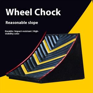 車用滑り止めトライアングルウッドラバーストッパー縁石駐車縁石ホイールホイールストッパースロープパッドホイールチョック - Product Image 3