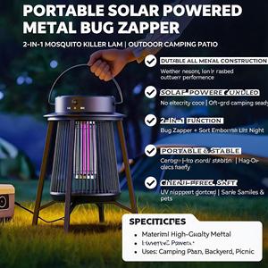 Portable Solar Charging Multifunctional Mosquito <strong>Killer</strong> Lamp Outdoor Camping <strong>Fly</strong> Mosquito Catcher <strong>Electric</strong> Mosquito <strong>Killers</strong> - Product Image 2