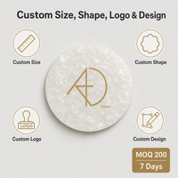 Posavasos Personalizados en Blanco Perla, Impresión a Doble Cara, Tamaño Personalizado para Bares y Cafeterías, Calidad Premium, Suministro al por Mayor