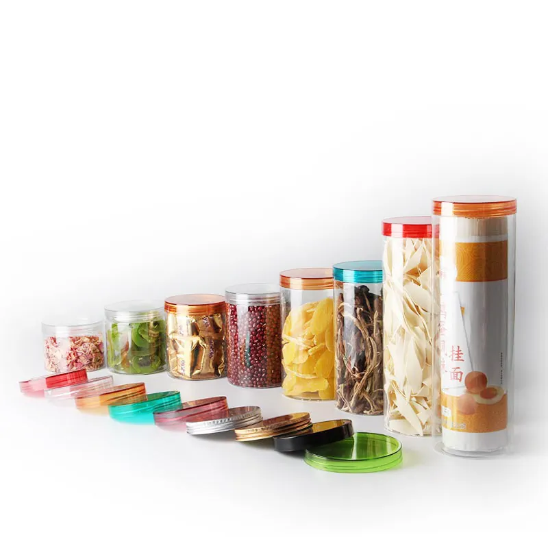 Индивидуальная пластиковая банка для домашних животных, одноразовый контейнер для еды с индивидуальной пластиковой/алюминиевой крышкой для печенья, конфет, закуски