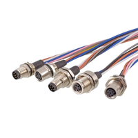 Connecteurs de câble en maille M12 4 broches 6 broches Connecteurs circulaires étanches en plastique pour haut-parleurs pour applications électriques