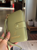 Dompet Paspor Anti Air Model Kalung dengan Rantai, Tempat Kartu Kulit untuk Perjalanan