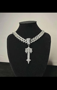 925 Sterling <b>Silver</b> <b>Mens</b> Hip Hop VVS Moissanite Diamond Letter <b>Pendant</b> Iced VVS Clarity Fine Jewelry Party Accessory - Product Image 4