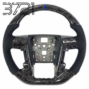พวงมาลัยรถยนต์สำหรับ Ford Raptor F-150 F150 6.2, หนังนิ่มปลอมแปลงเป็นอุปกรณ์ตกแต่งภายในของพวงมาลัยคาร์บอนไฟเบอร์ - Product Image 1