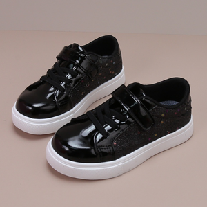 New Black Sequins <b>Hook</b>&loop Sneaker for Girl and Boy Walking Casual <b>Shoes</b> - Product Image 4