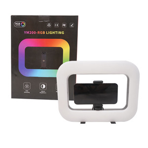 New RGB điện thoại cầm tay Vòng video điền ánh sáng dọc chụp ổn định với Built-in pin cho microphone tiktok Youtube - Product Image 1