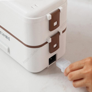 Boîte à lunch chauffante en acier inoxydable HJH16, conteneur de stockage alimentaire portable à 1/2/3 niveaux, boîtes de cuisson du riz en gros - Product Image 5