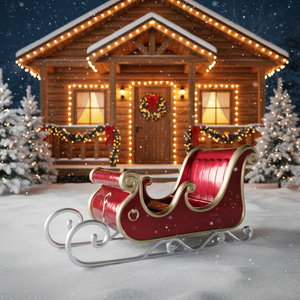 Trineo Navideño Comercial Personalizado <span class=keywords><strong>de</strong></span> Fibra <span class=keywords><strong>de</strong></span> Vidrio <span class=keywords><strong>para</strong></span> Exteriores, Gran Escultura <span class=keywords><strong>de</strong></span> Trineo <span class=keywords><strong>de</strong></span> Santa, <span class=keywords><strong>Decoración</strong></span> Rústica, Resistente al Agua, Directo <span class=keywords><strong>de</strong></span> Fábrica - Product Image 1
