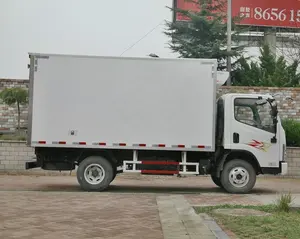 5 ton kemudi kanan Cina terkenal FAW -5 derajat 120HP kargo beku truk kulkas
