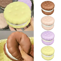 Jouet anti-stress en PU, type macaron sandwich, à montée lente, parfumé, en forme de pâtisserie, à presser, en forme de gâteau moelleux