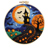 ChangxuTextile Décoration d'Halloween en feutre fantôme et citrouille, la plus vendue, ornement suspendu pour enfants, motif dessin animé, en feutre de laine fait main