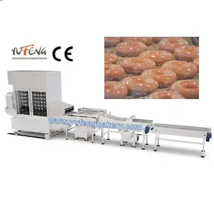 高品質Yufeng自動ドーナツメーカー/ドーナツ製造機グラザー付きドーナツマシン