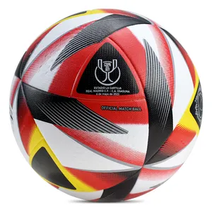 Fábrica personalizada thermobonded futebol, tamanho 3/4/5 treinamento/jogo futebol, pvc /tpu/pu futebol, indoor e outdoor bola