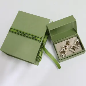Milano disegni di lusso in cartone di carta portagioie regalo anello orecchini collana braccialetto scatola di imballaggio gioielli con nastro